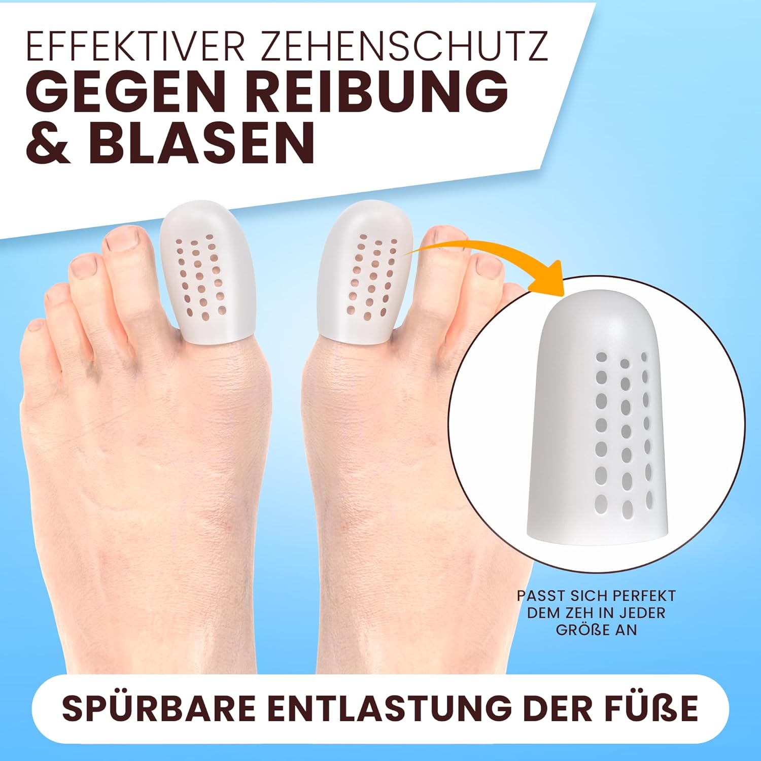 Zehenschutz Silikon – Komfortable Zehenkappen für Blasen & Reibung