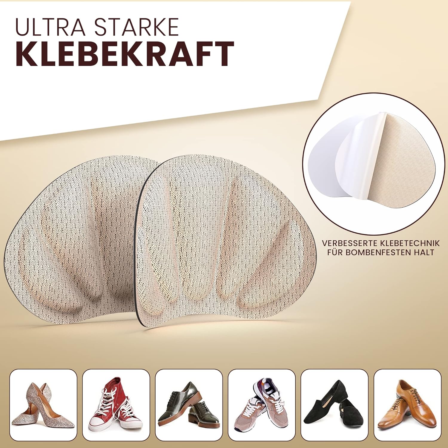 Premium Fersenpolster Schuheinlagen – Gel Einlagen für Blasen & Komfort