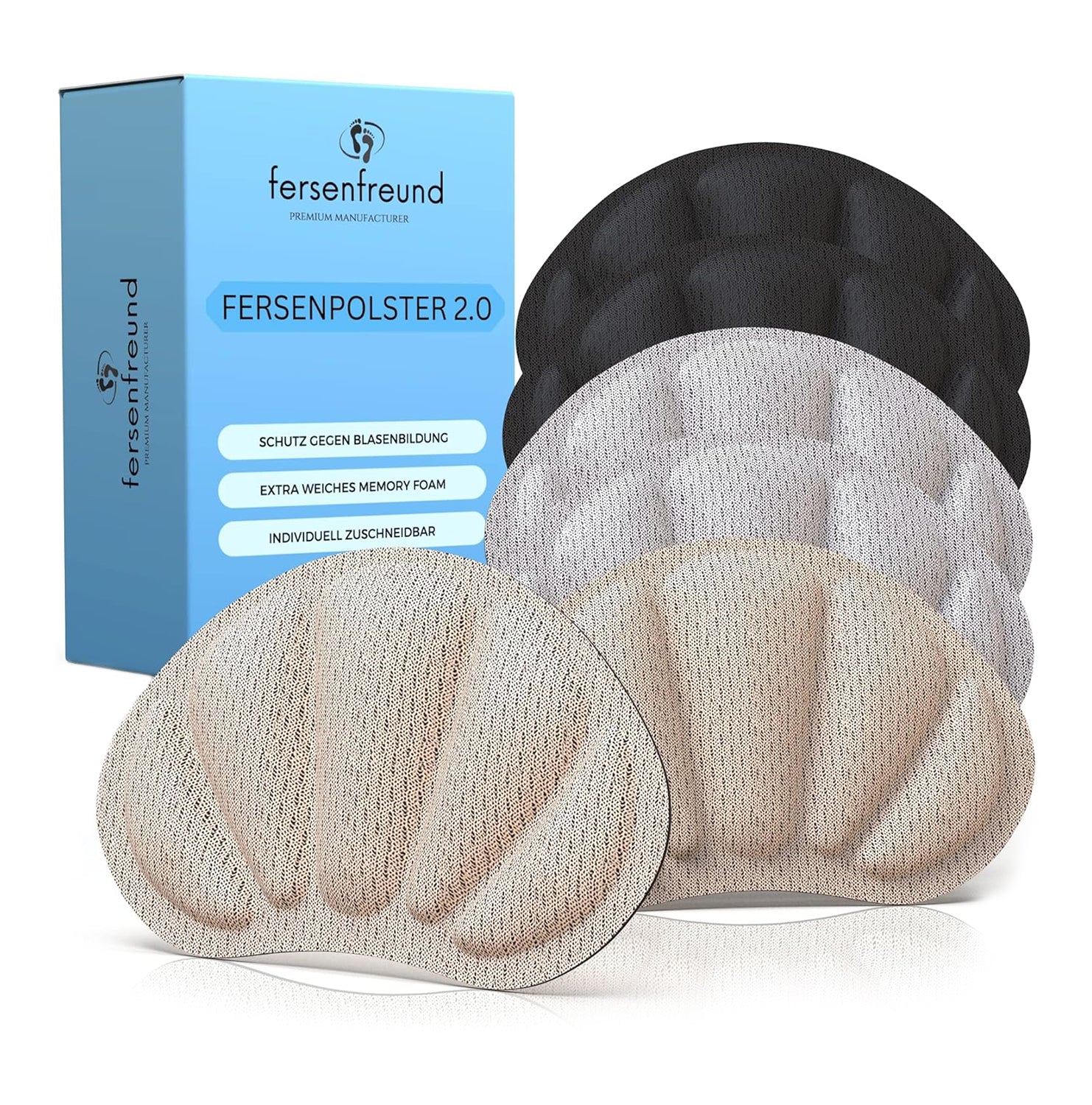 Premium Fersenpolster Schuheinlagen – Gel Einlagen für Blasen & Komfort