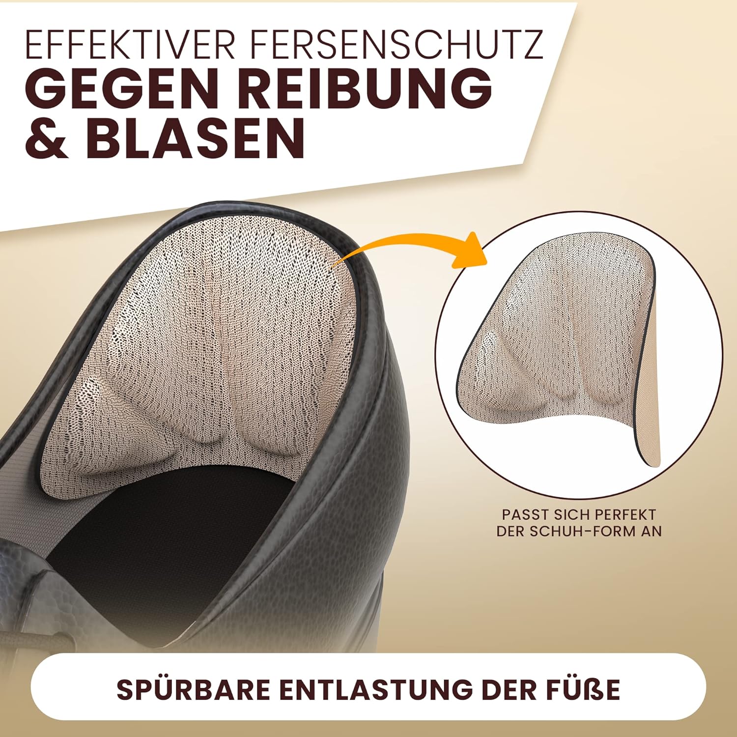 Premium Fersenpolster Schuheinlagen – Gel Einlagen für Blasen & Komfort